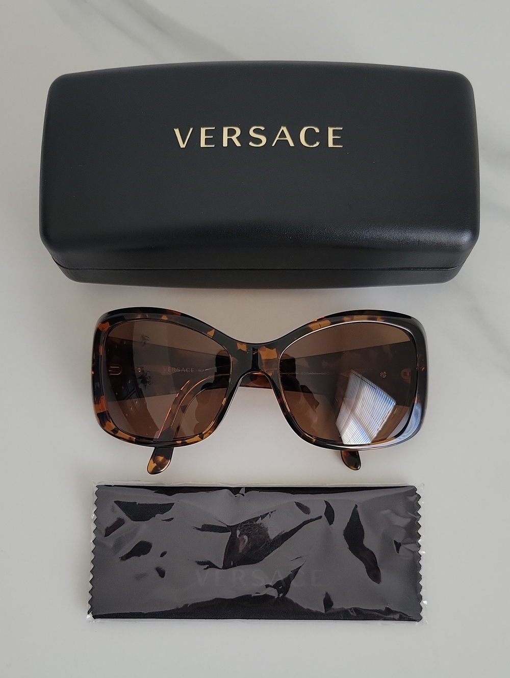 Versace Tortoiseshell Sunglasses with Brown Lenses
